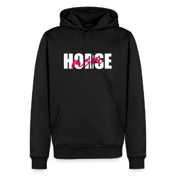 Horse Mom - Men’s Premium Organic Hoodie - black - Front - Nico (187cm)