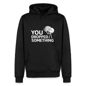 You Dropped Something 17 - Männer Premium Bio Hoodie - Schwarz - Vorne - Nico (187cm)