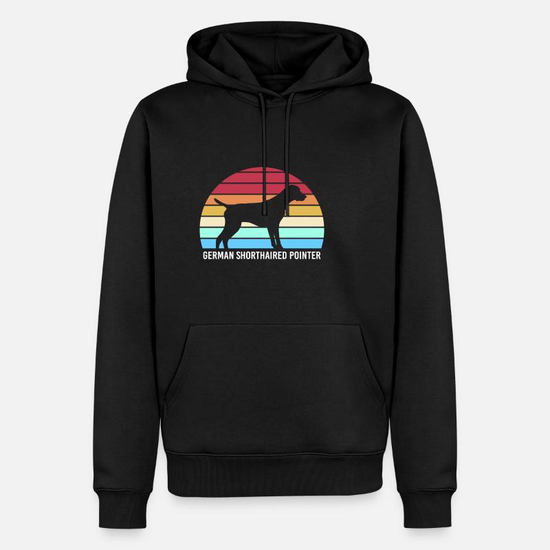 Deutsch Kurzhaar Hund German Pointer - Männer Premium Bio Hoodie - Schwarz
