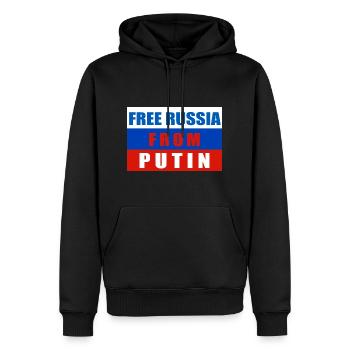 Free Russia From Putin - Men’s Premium Organic Hoodie - black - Front - Nico (187cm)