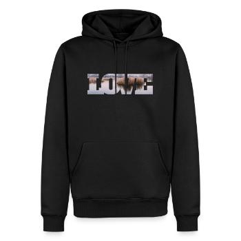 Nature in a love Wonderful views - Men’s Premium Organic Hoodie - black - Front - Nico (187cm)
