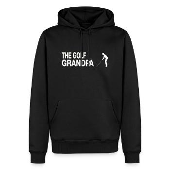 Grandpa Golf - Men’s Premium Organic Hoodie - black - Front - Nico (187cm)