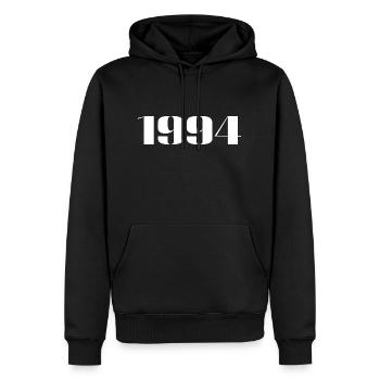 1994 - Geschenk geboren im Jahr 1994 - Männer Premium Bio Hoodie - Schwarz - Vorne - Nico (187cm)
