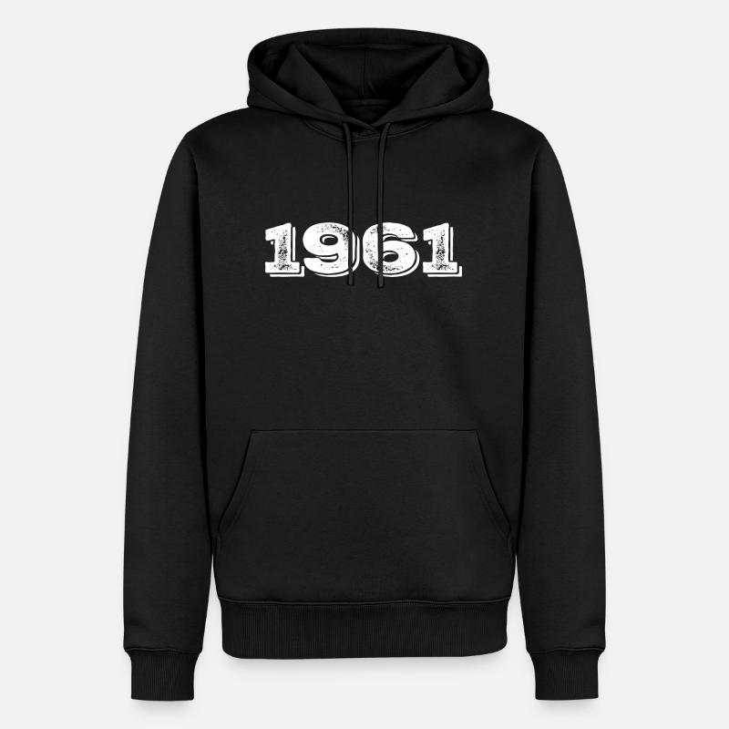 Cadeau d’anniversaire 1961 - 1961 - Sweat à capuche Premium bio Homme - noir