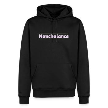 Nonchalance - Männer Premium Bio Hoodie - Schwarz - Vorne - Nico (187cm)