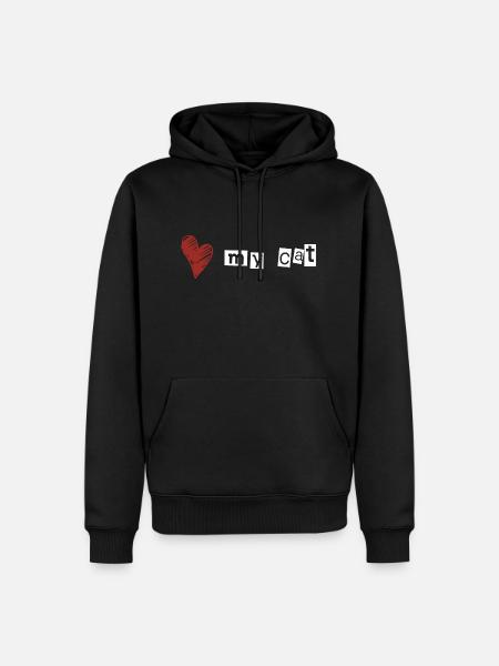 Love my cat - Men’s Premium Organic Hoodie - black