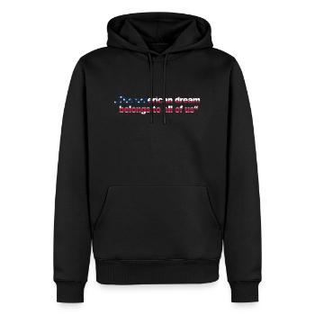 American Dream - Kamala Harris - Men’s Premium Organic Hoodie - black - Front - Nico (187cm)