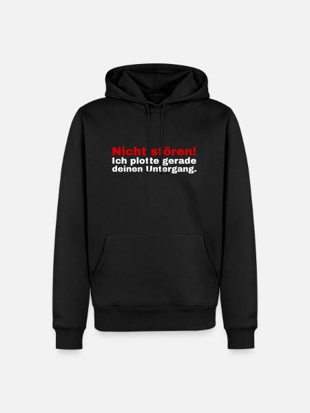 Autorenspruch - Männer Premium Bio Hoodie - Schwarz