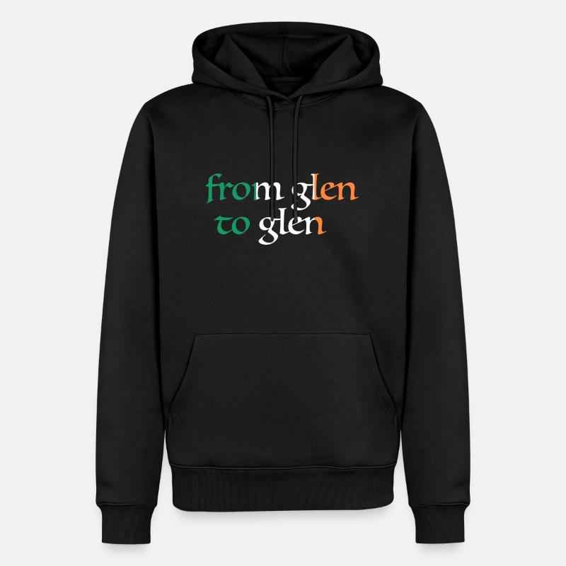 De Glen à Glen - Sweat à capuche Premium bio Homme - noir