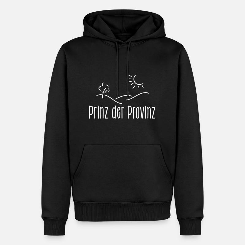 stolzer Bauer, der Prinz der Provinz - Männer Premium Bio Hoodie - Schwarz