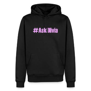 AskOlivia sauer - Männer Premium Bio Hoodie - Schwarz - Vorne - Nico (187cm)