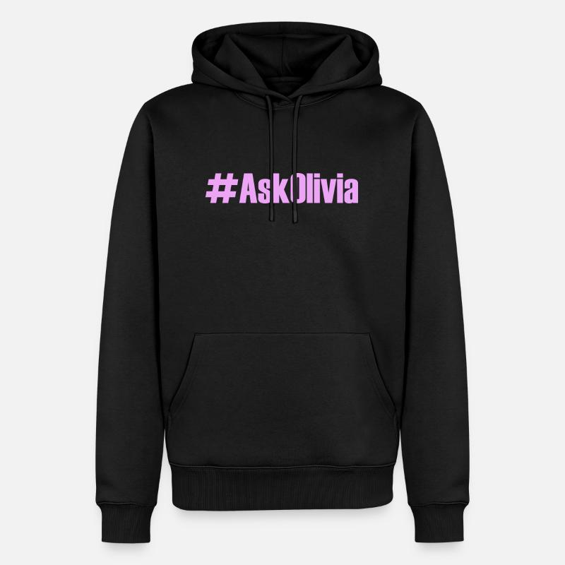 AskOlivia sauer - Männer Premium Bio Hoodie - Schwarz
