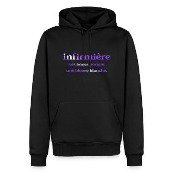 INFIRMIERE INFIRMIER DOCTEUR HUMOUR DRÖLES 6 - Sweat à capuche Premium bio Homme - noir - Devant - Nico (187cm)
