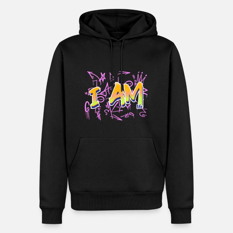 Ich bin die Lebensbotschaft - Männer Premium Bio Hoodie - Schwarz