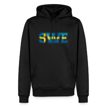 SWE Suède - Sweat à capuche Premium bio Homme - noir - Devant - Nico (187cm)