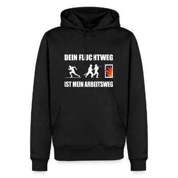 Feuerwehr - Männer Premium Bio Hoodie - Schwarz - Vorne - Nico (187cm)