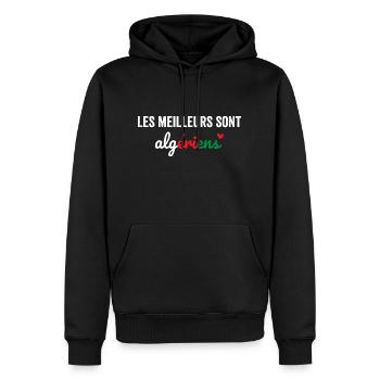 Die besten sind Algerier - Männer Premium Bio Hoodie - Schwarz - Vorne - Nico (187cm)