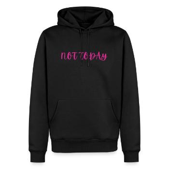 NOT TODAY - Men’s Premium Organic Hoodie - black - Front - Nico (187cm)