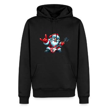 santa rock 5 - Sweat à capuche Premium bio Homme - noir - Devant - Nico (187cm)