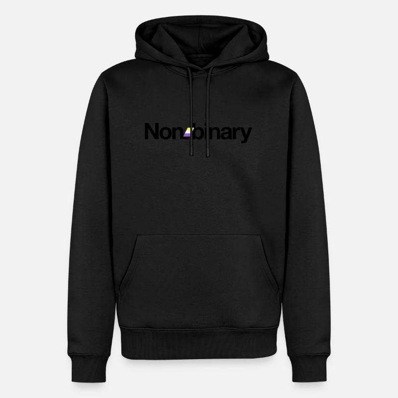 Non binaire - Sweat à capuche Premium bio Homme - noir
