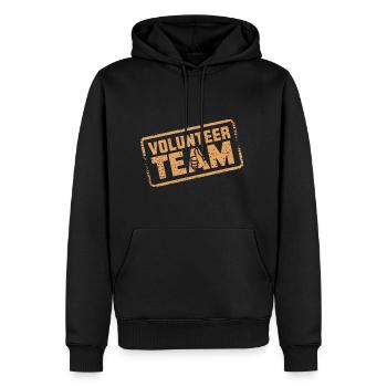 Volunteer Team 17 - Männer Premium Bio Hoodie - Schwarz - Vorne - Nico (187cm)