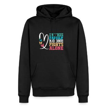 Hirnschlag Schlaganfall - Männer Premium Bio Hoodie - Schwarz - Vorne - Nico (187cm)