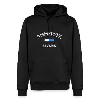 Ammersee in Bayern nahe der Berge - Männer Premium Bio Hoodie - Schwarz - Vorne - Nico (187cm)