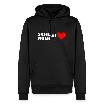 Schlagerfan - Männer Premium Bio Hoodie - Schwarz - Vorne - Nico (187cm)