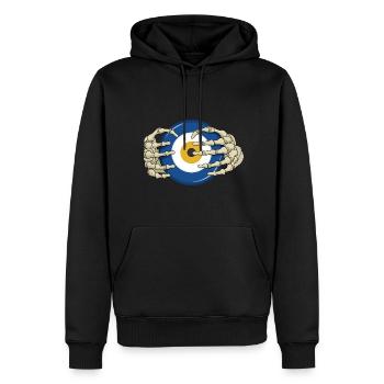 Nazar - Sweat à capuche Premium bio Homme - noir - Devant - Nico (187cm)