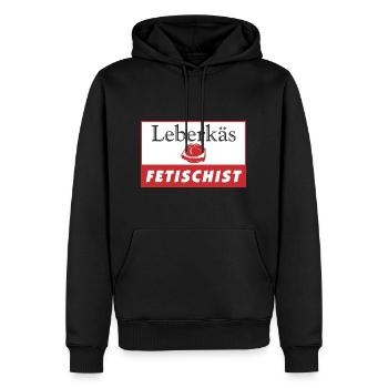 Leberkäs Fetischist - Männer Premium Bio Hoodie - Schwarz - Vorne - Nico (187cm)