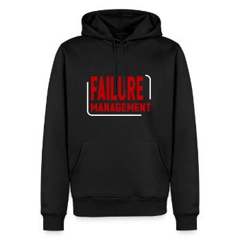 Failure Management 2 - Männer Premium Bio Hoodie - Schwarz - Vorne - Nico (187cm)