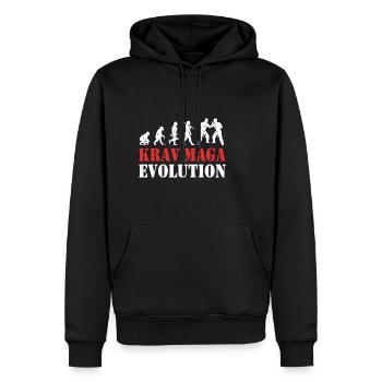 Krav Maga - Sweat à capuche Premium bio Homme - noir - Devant - Nico (187cm)