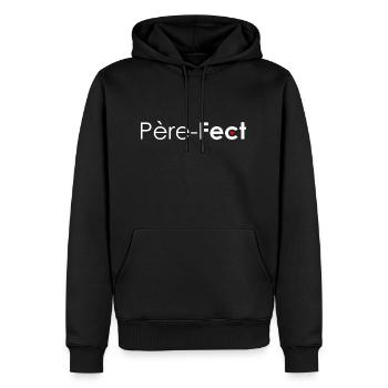 PERE FECT BLANC PERFECT PEREFECT BLANC - Sweat à capuche Premium bio Homme - noir - Devant - Nico (187cm)