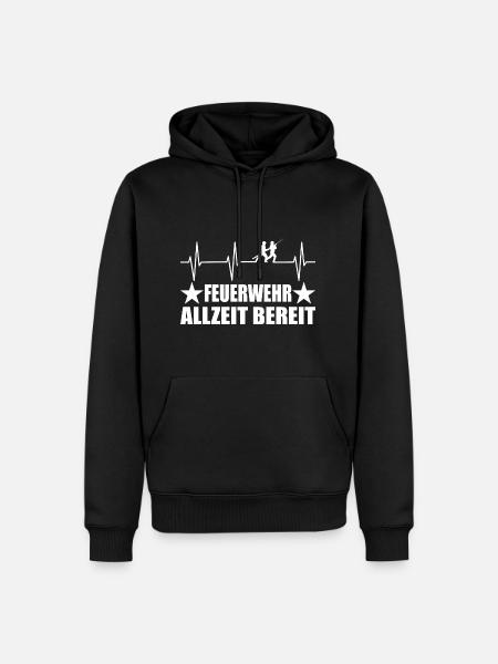 Feuerwehr - Männer Premium Bio Hoodie - Schwarz