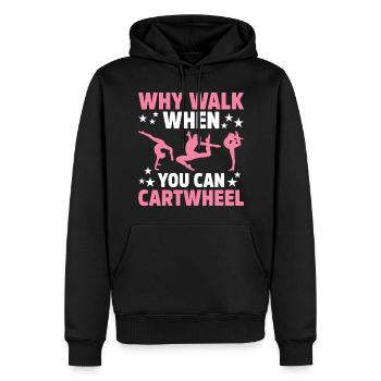 Gymnastique Acrobaties Cheerleading Gymnaste Gymnastique au sol - Sweat à capuche Premium bio Homme - noir - Devant - Nico (187cm)