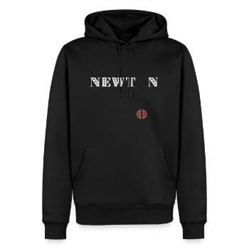 Isaac Newton - Männer Premium Bio Hoodie - Schwarz - Vorne - Nico (187cm)