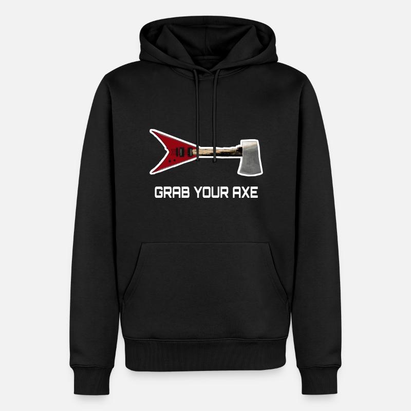 Grab your axe - Männer Premium Bio Hoodie - Schwarz