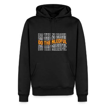 Do The Needful 3 - Männer Premium Bio Hoodie - Schwarz - Vorne - Nico (187cm)
