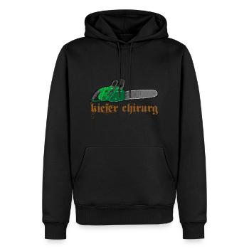 Kiefer Chirurg – Chirurg Holzfäller Zahnarzt - Männer Premium Bio Hoodie - Schwarz - Vorne - Nico (187cm)