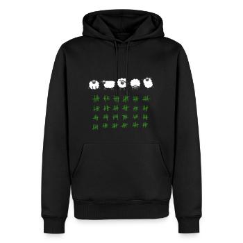 Insomniaque - Sweat à capuche Premium bio Homme - noir - Devant - Nico (187cm)