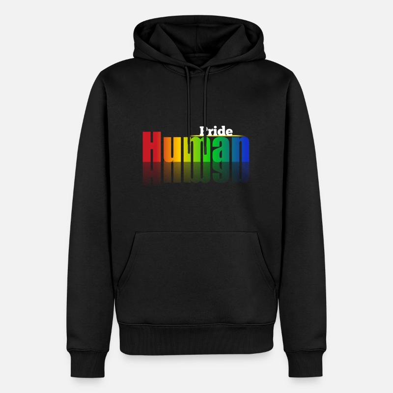 Pride Human - Sweat à capuche Premium bio Homme - noir