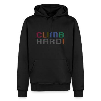 Escalade Bloc Escalade Jardin d’escalade - Sweat à capuche Premium bio Homme - noir - Devant - Nico (187cm)