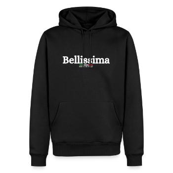 Bellissima Italia Italien Italian Bella Italia - Männer Premium Bio Hoodie - Schwarz - Vorne - Nico (187cm)