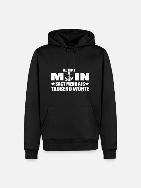 Moin - Männer Premium Bio Hoodie - Schwarz