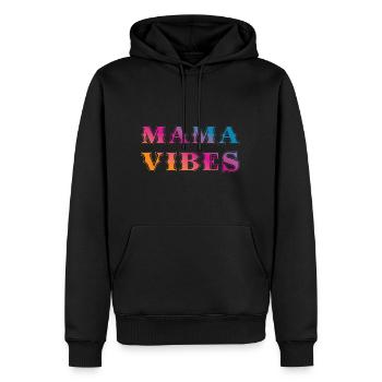 Mama Vibes - Männer Premium Bio Hoodie - Schwarz - Vorne - Nico (187cm)