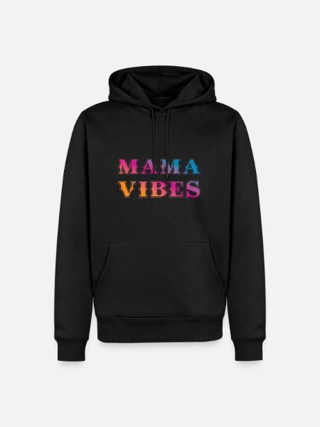 Mama Vibes - Männer Premium Bio Hoodie - Schwarz
