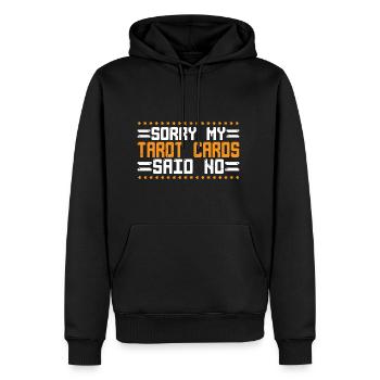 Sorry My Tarot Cards Said No 7 - Männer Premium Bio Hoodie - Schwarz - Vorne - Nico (187cm)