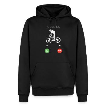 Mein Mountainbike ruft - Männer Premium Bio Hoodie - Schwarz - Vorne - Nico (187cm)