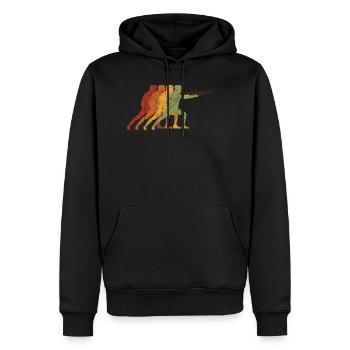 Degen Escrime Floret Retro Escrimeuse Escrimeuse - Sweat à capuche Premium bio Homme - noir - Devant - Nico (187cm)