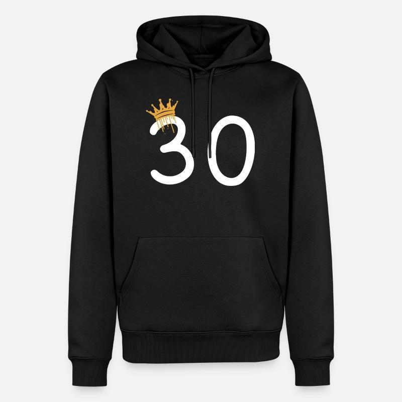 30 - Männer Premium Bio Hoodie - Schwarz
